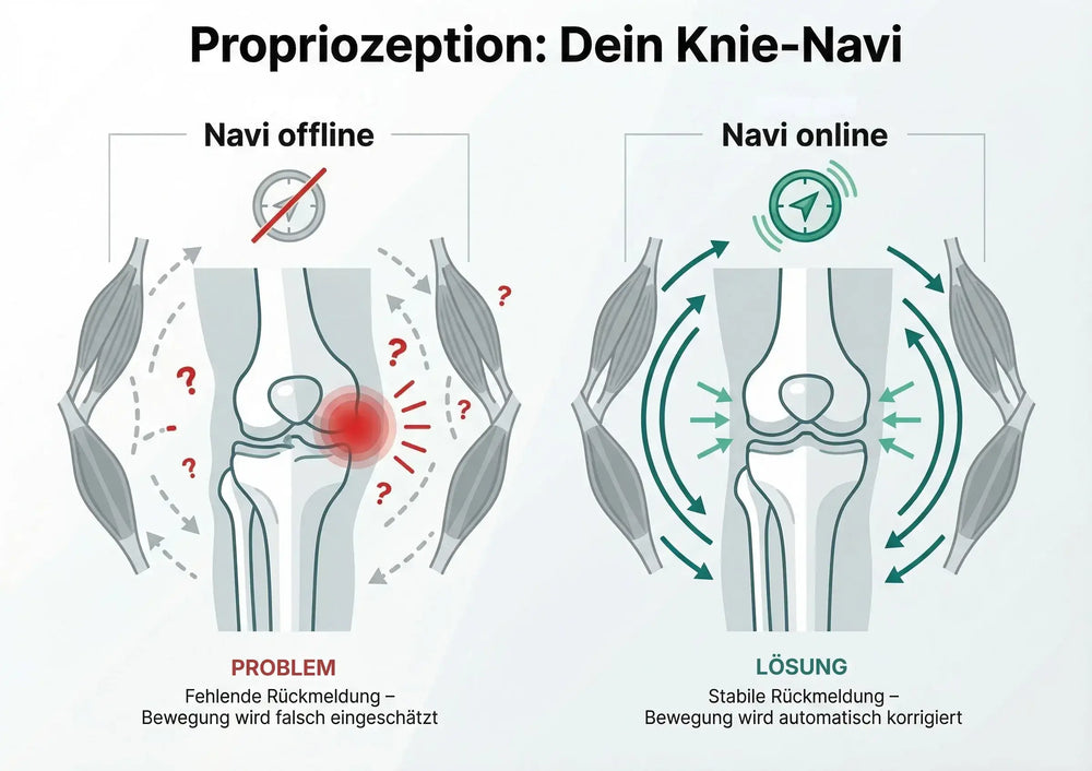 Dein Knie hat ein eingebautes Navigationssystem. Und es ist offline.
